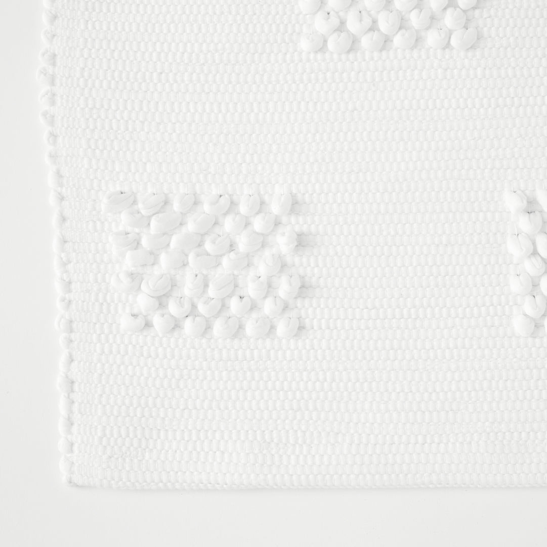 Portuguese Cotton Bath Mat, Square Pattern Tori Jones Studio
