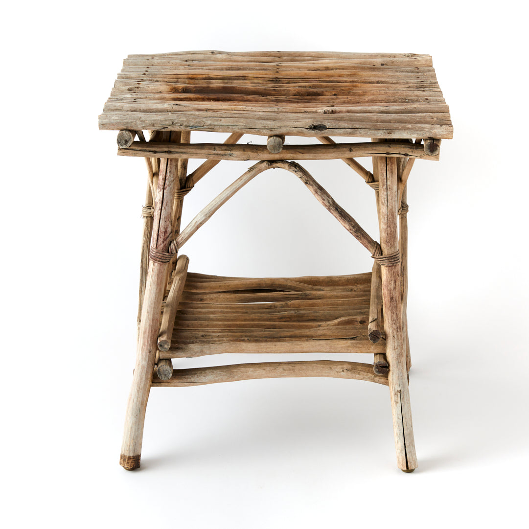 Vintage Adirondack Twig Table in Light Wood – Tori Jones Studio