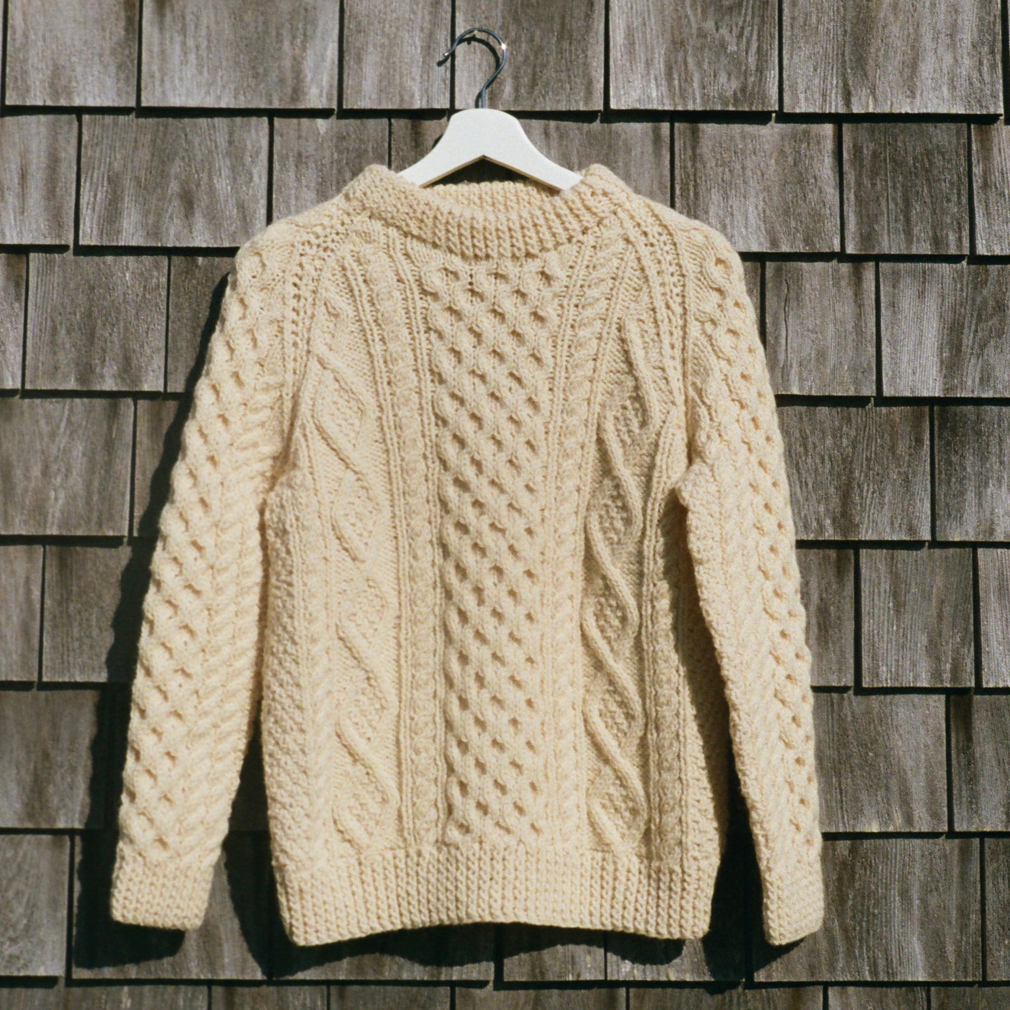 トップス 1980's DONEGAL II FISHERMAN CARDIGAN Large Vintage Irish Cable Knit Wool Fisherman Cardigan