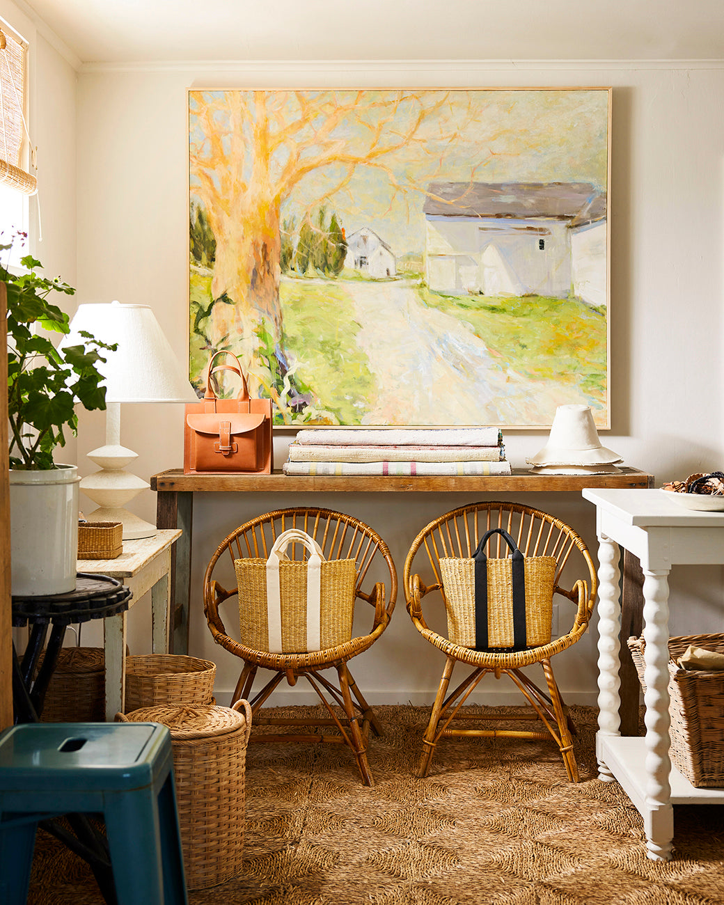Pair of Vintage Rattan Chairs