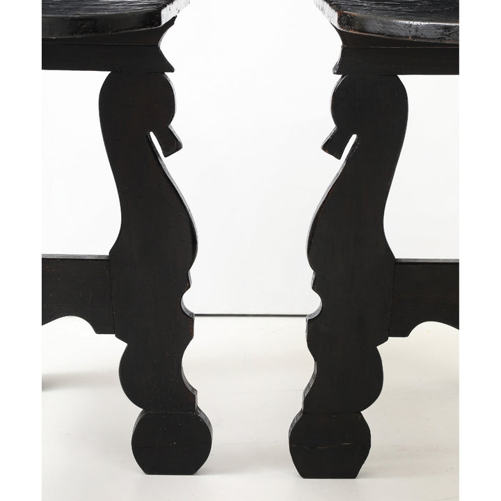 Pair of Antique French Ebony Consoles