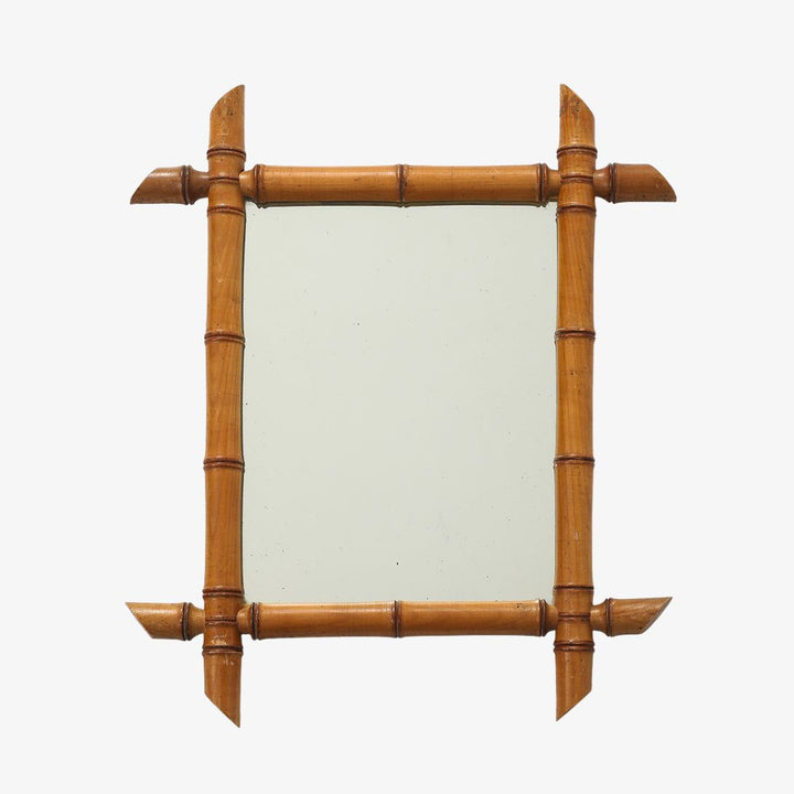 Vintage Faux Bamboo Mirror 1