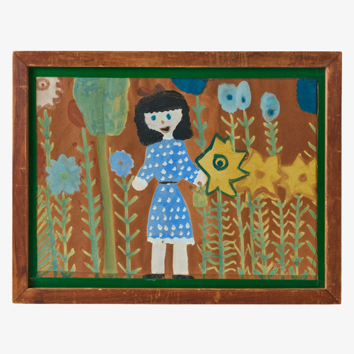Folk Art Watercolor, circa 1940