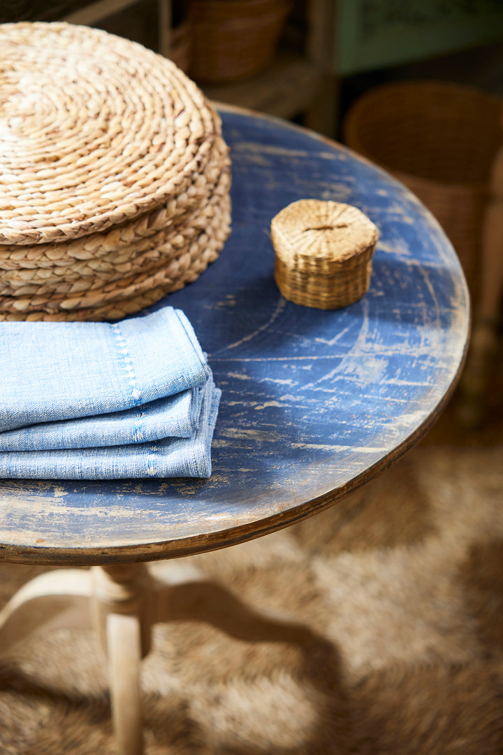 Handmade Pulled Cotton Napkins, Blue