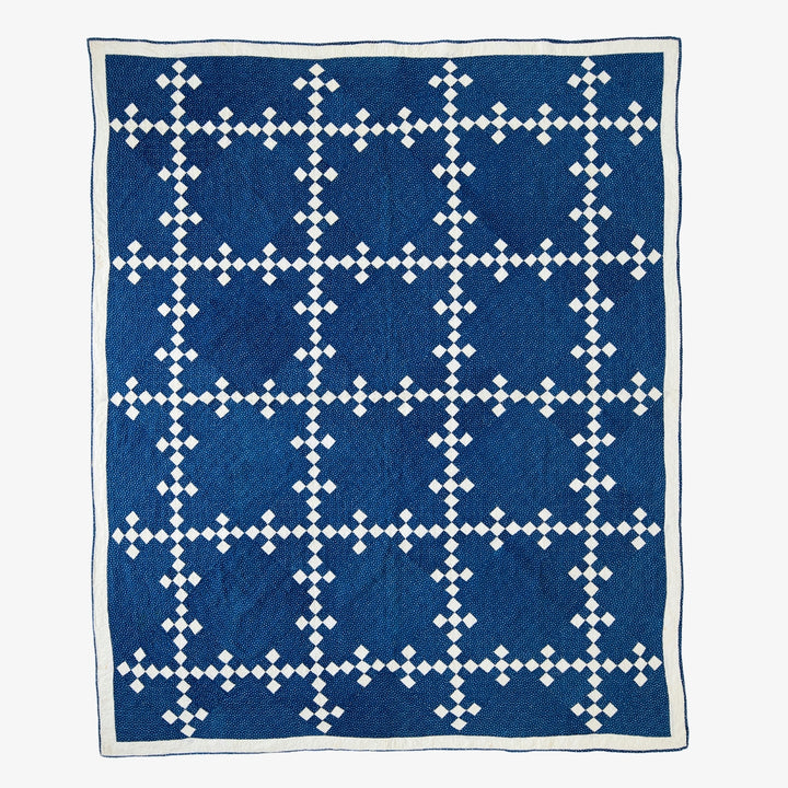Antique Reverse Single Irish Chain Quilt, circa 1890