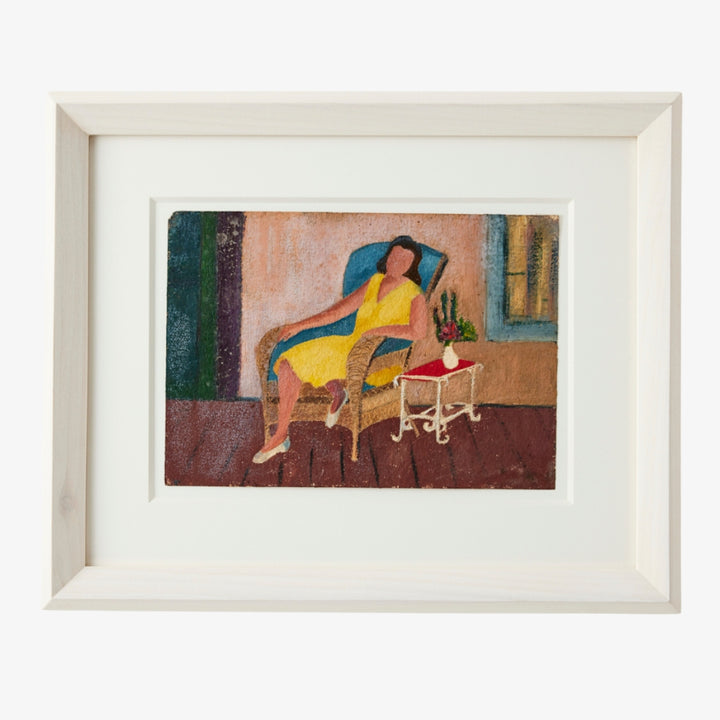 Framed Vintage Figure Study, In the Style of Milton Avery