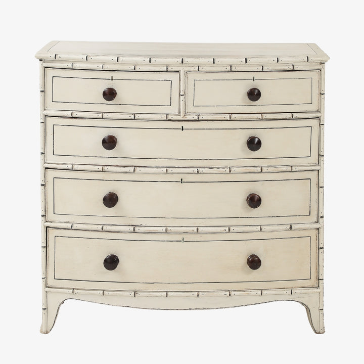 Antique Regency Painted Faux Bamboo Chest
