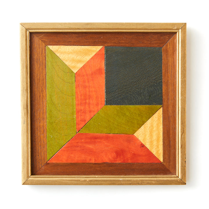 Pair of Framed Vintage Marquetry Panels