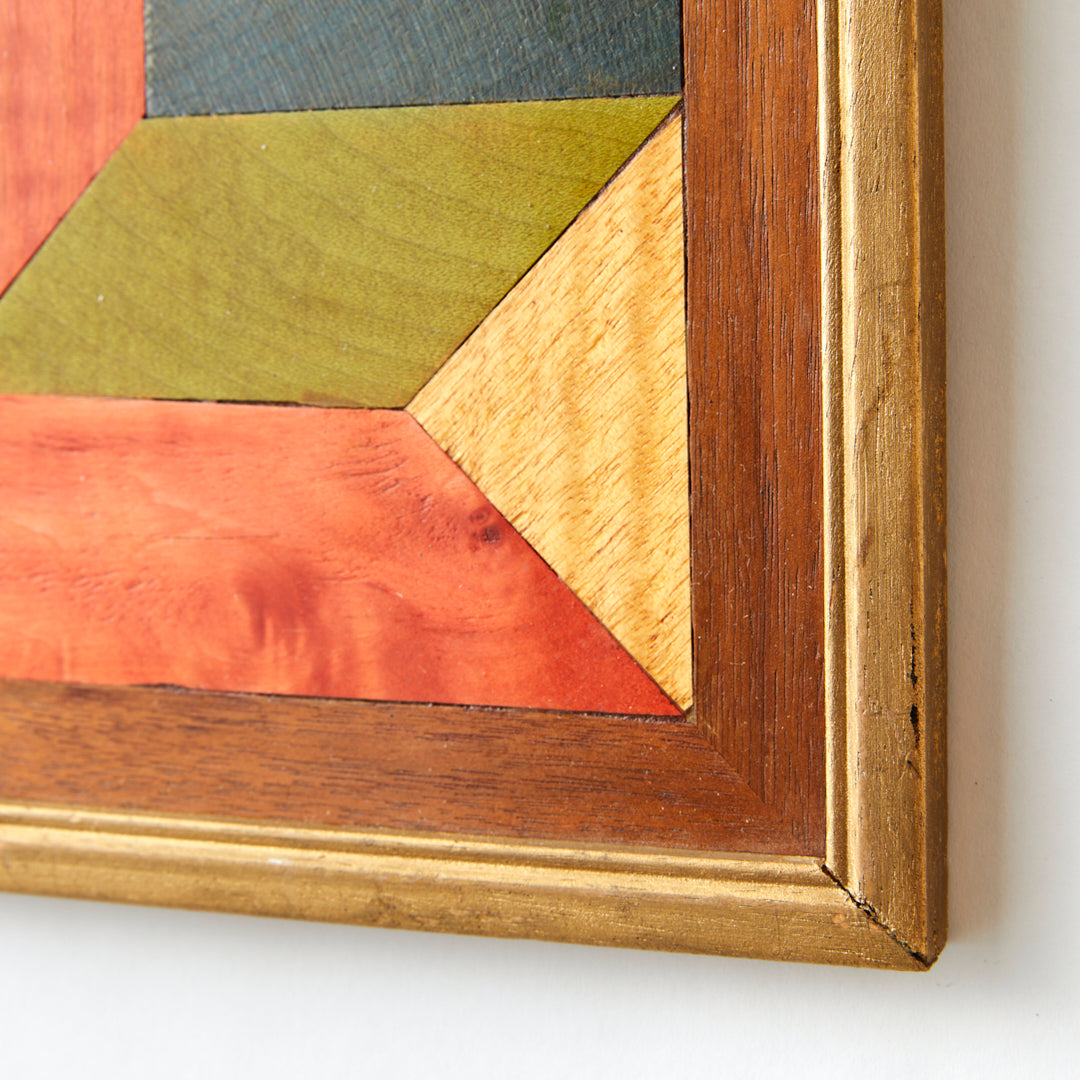 Pair of Framed Vintage Marquetry Panels
