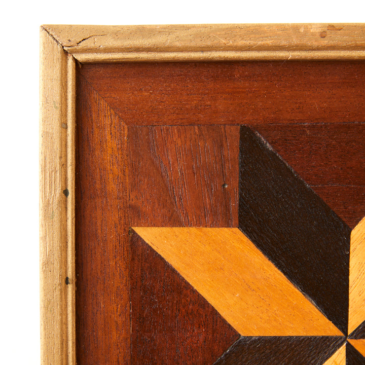 Pair of Framed Vintage Marquetry Panels