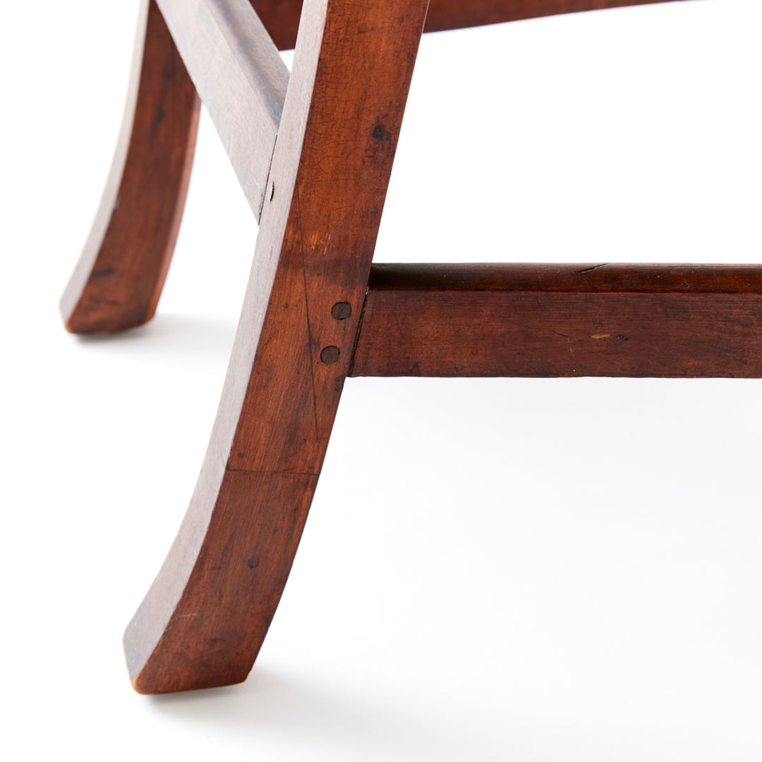 Antique Chippendale Side Chair with Rush Seat