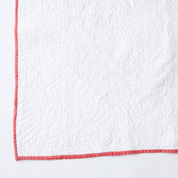 Antique Red and White Ocean Waves Quilt