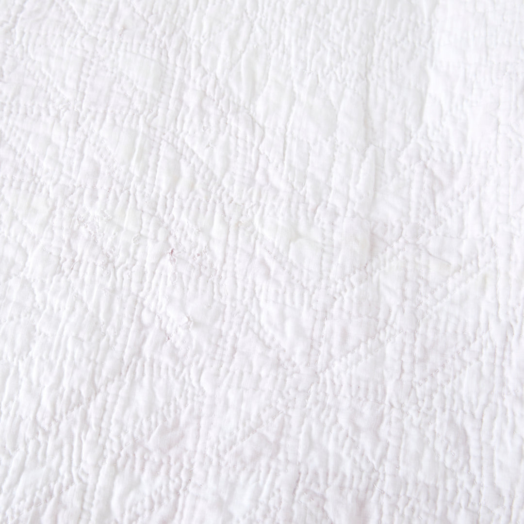 Antique Red and White Ocean Waves Quilt