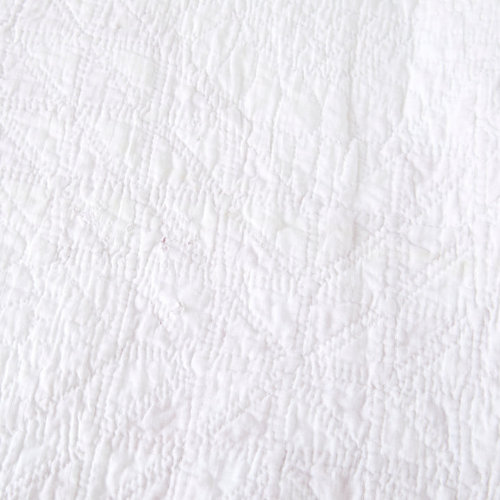 Antique Red and White Ocean Waves Quilt
