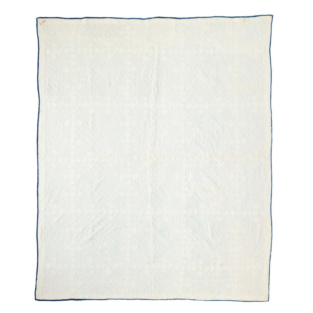 Antique Reverse Single Irish Chain Quilt, circa 1890