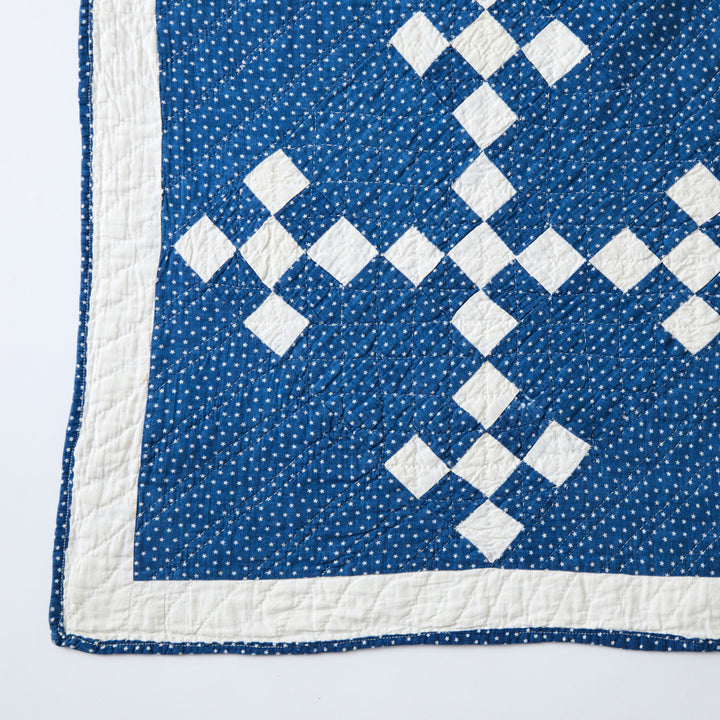 Antique Reverse Single Irish Chain Quilt, circa 1890