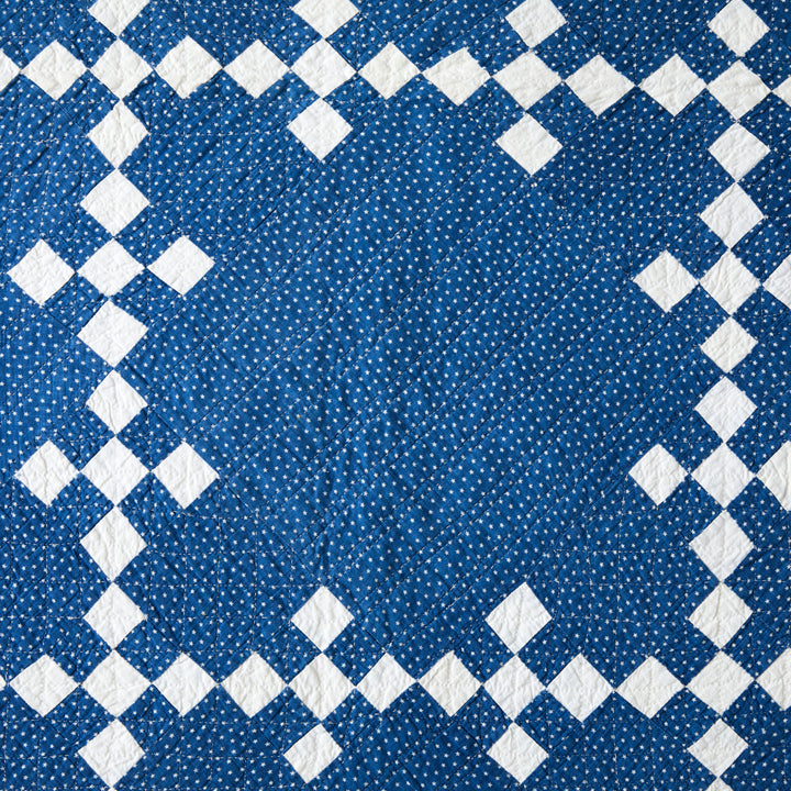 Antique Reverse Single Irish Chain Quilt, circa 1890