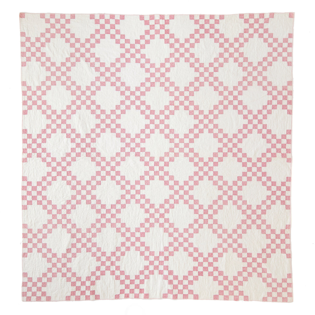 Vintage Gingham Double Irish Chain Quilt