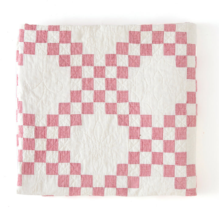 Vintage Gingham Double Irish Chain Quilt
