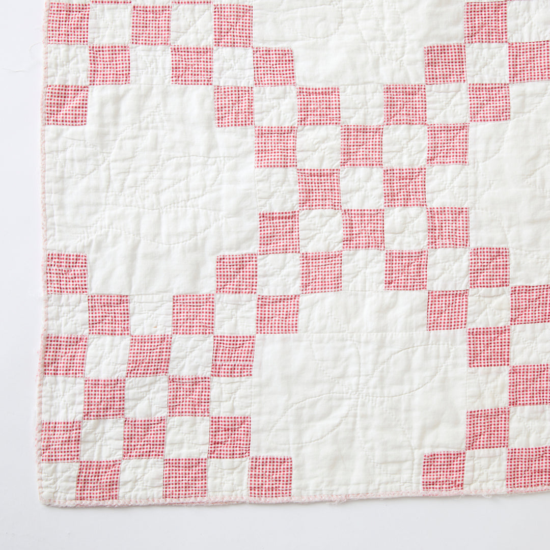 Vintage Gingham Double Irish Chain Quilt