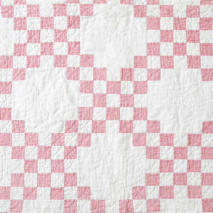 Vintage Gingham Double Irish Chain Quilt