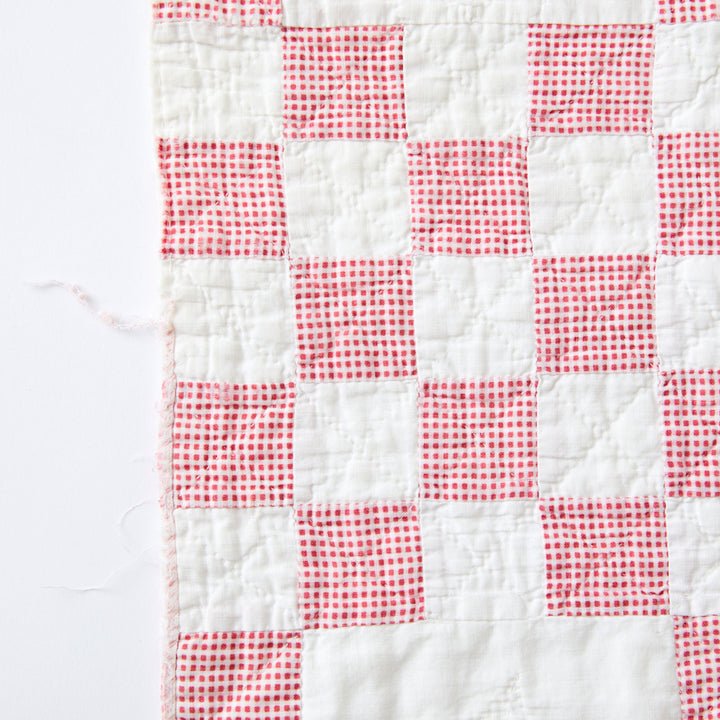 Vintage Gingham Double Irish Chain Quilt