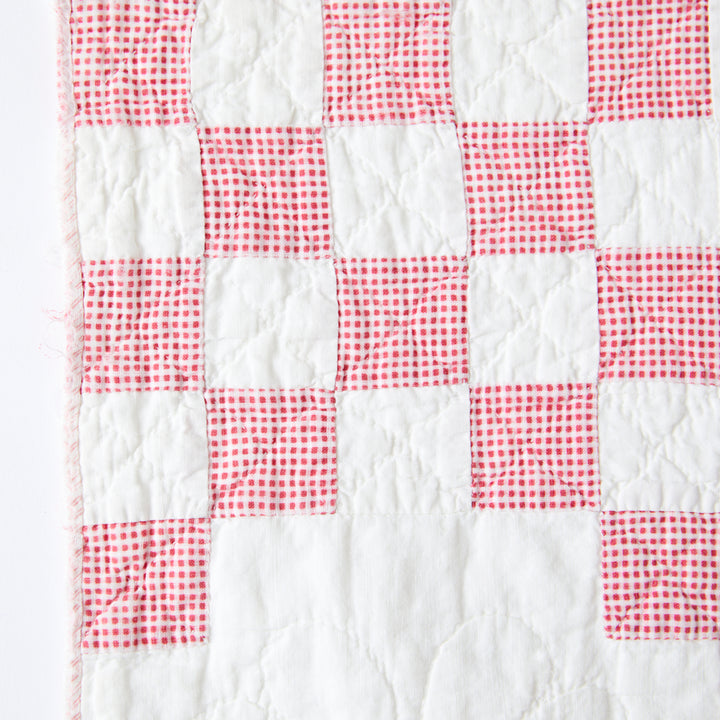 Vintage Gingham Double Irish Chain Quilt