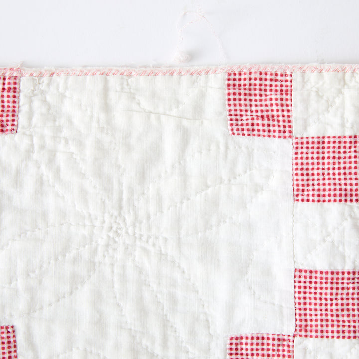 Vintage Gingham Double Irish Chain Quilt