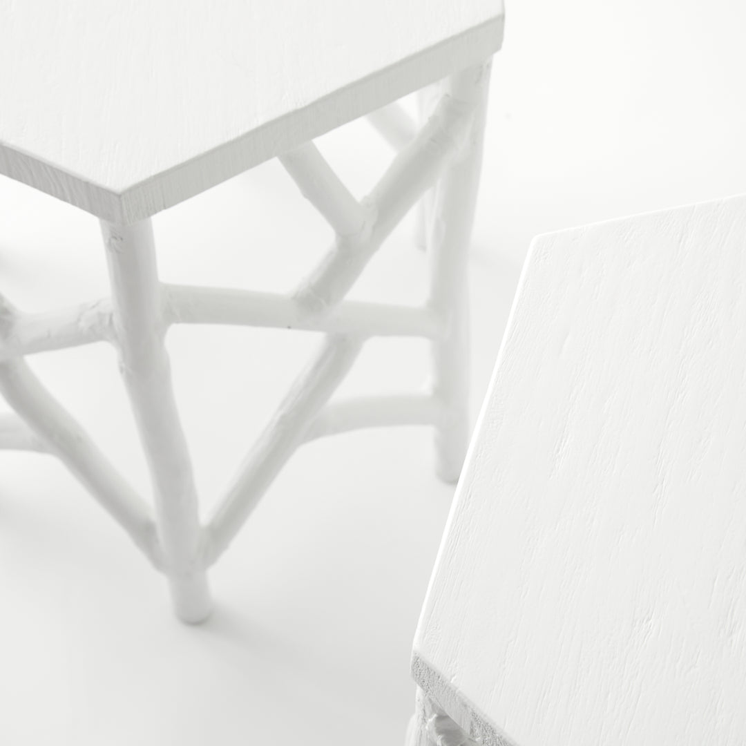 Pair of Vintage Hexagon Side Tables
