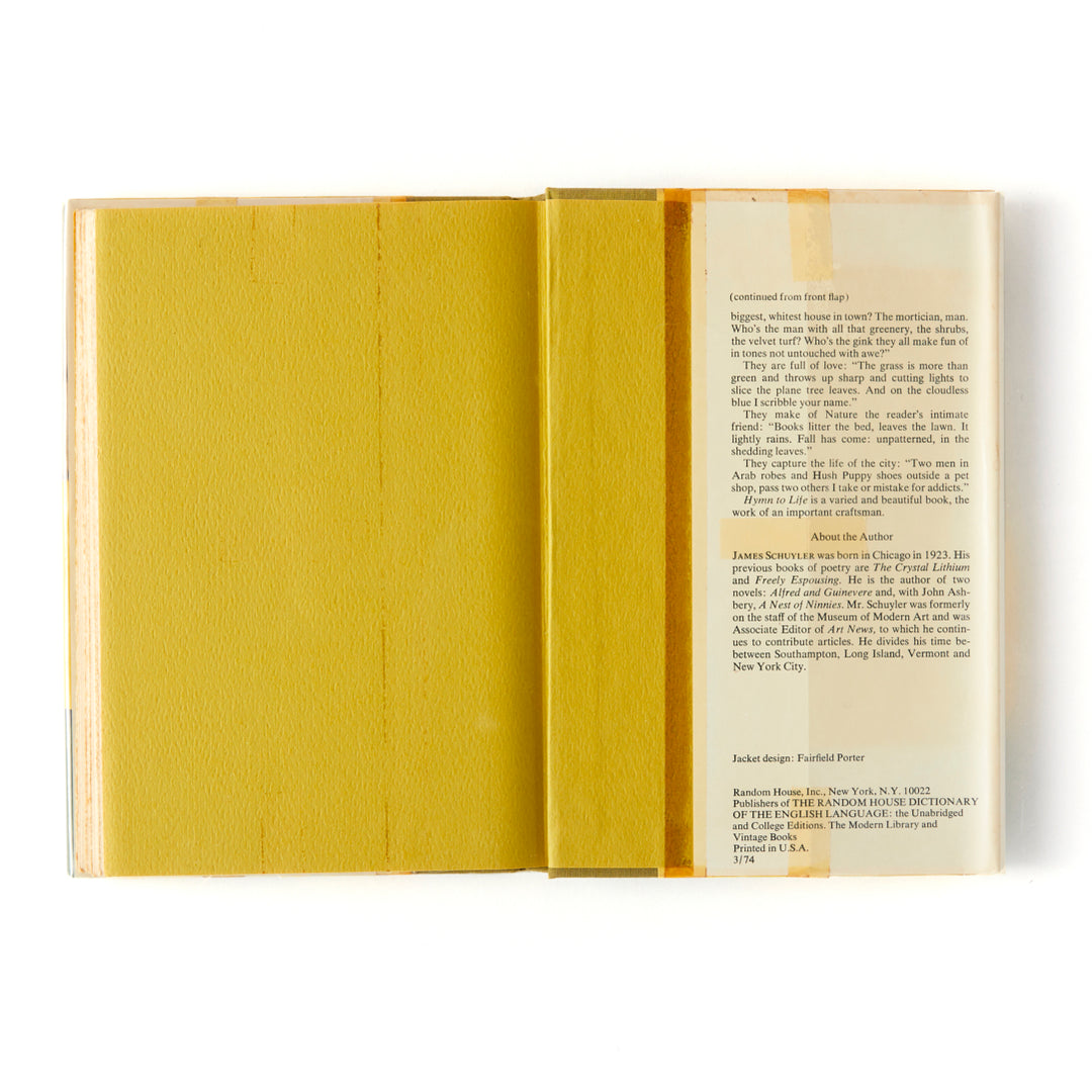 James Schuyler, Hymn to Life, Cover by Fairfield Porter