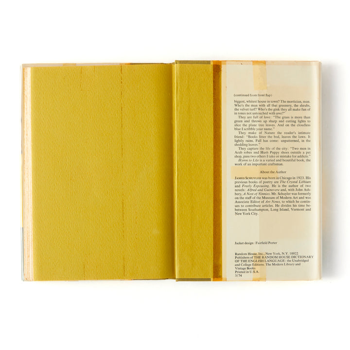 James Schuyler, Hymn to Life, Cover by Fairfield Porter