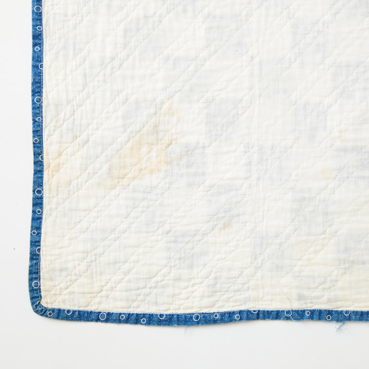 Antique Indigo Irish Chain Quilt, circa 1890-1910