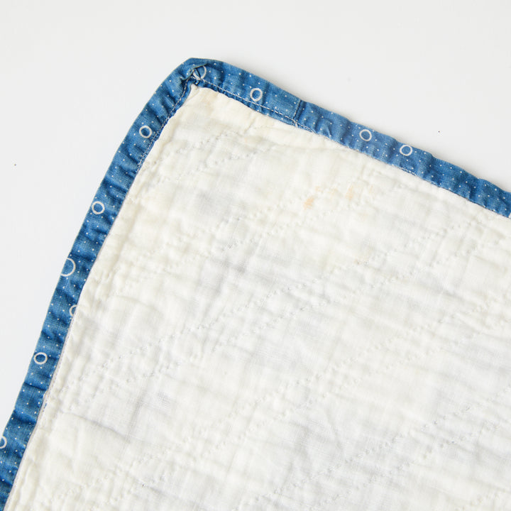 Antique Indigo Irish Chain Quilt, circa 1890-1910
