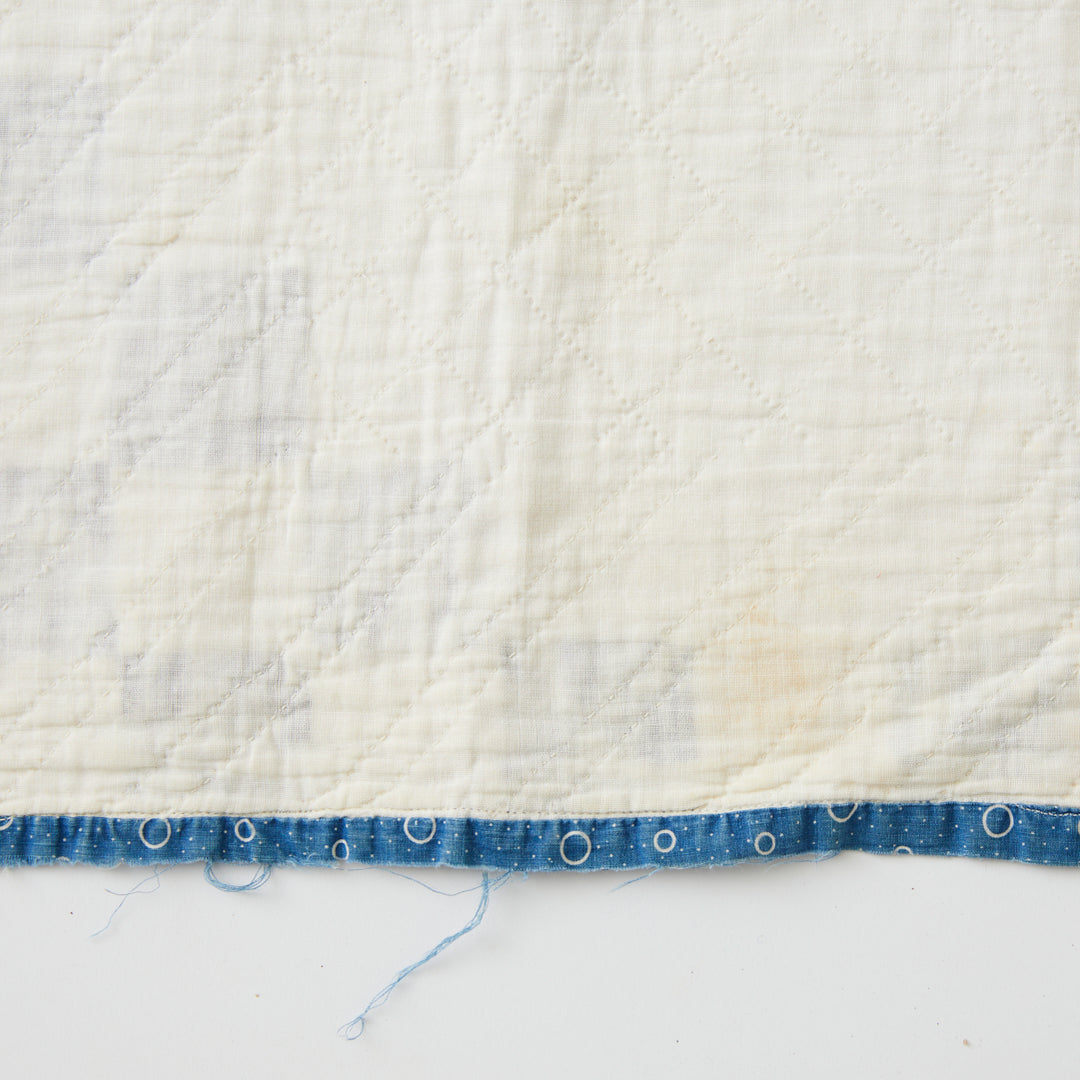 Antique Indigo Irish Chain Quilt, circa 1890-1910