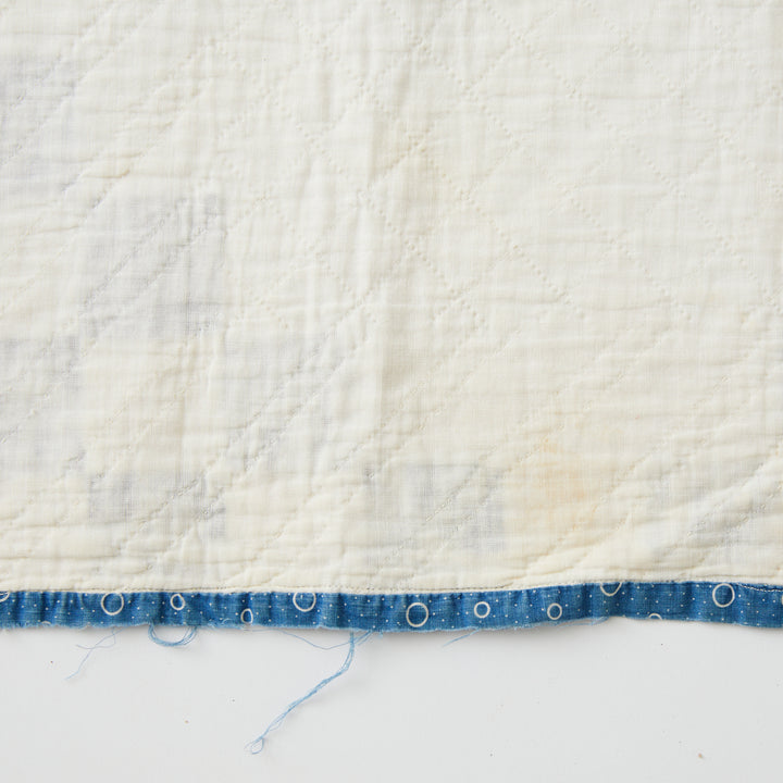 Antique Indigo Irish Chain Quilt, circa 1890-1910