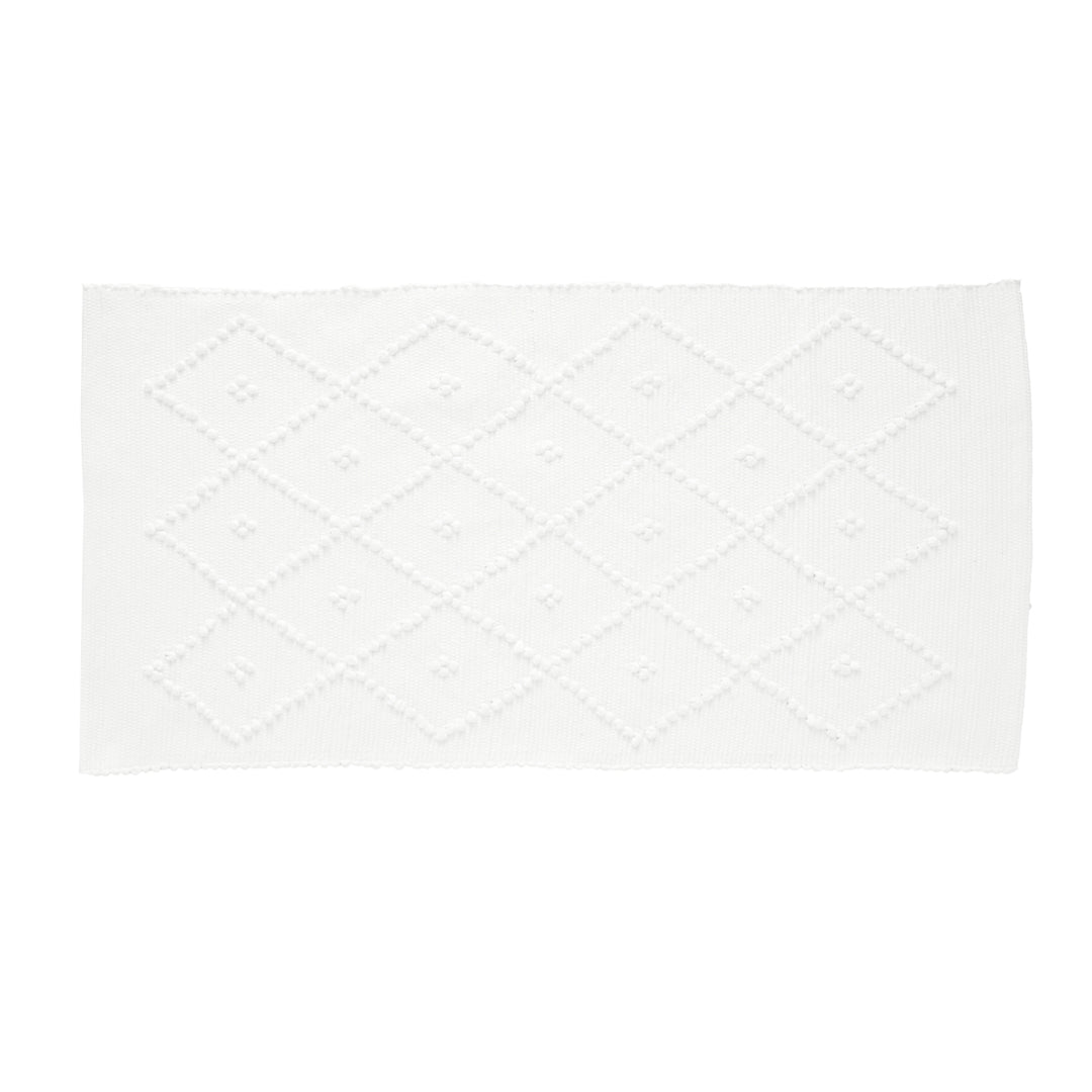 Portuguese Cotton Bath Mat, Trellis Pattern