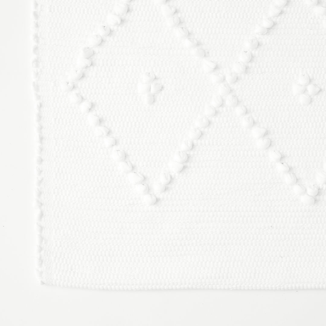 Portuguese Cotton Bath Mat, Trellis Pattern