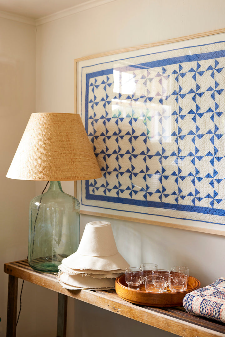 Framed Pinwheel Crib Quilt, circa 1930