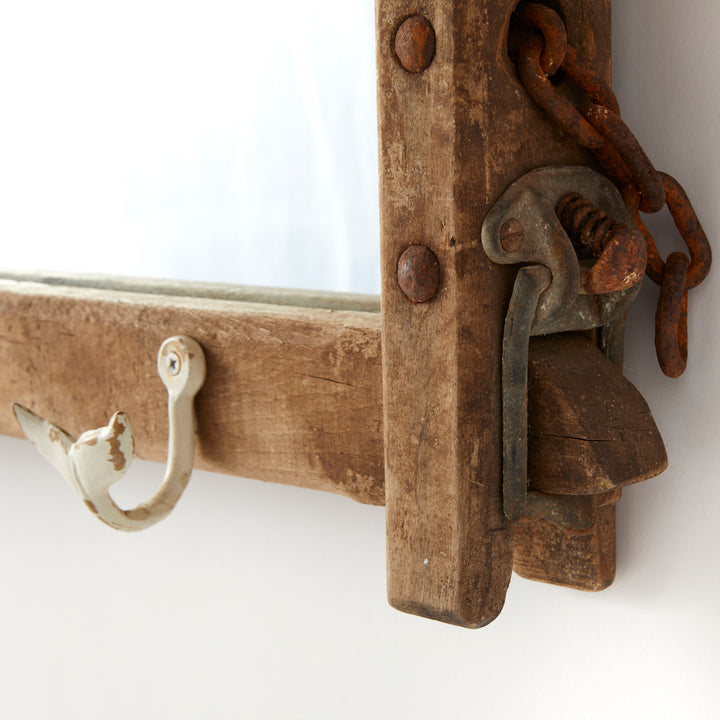 Vintage Whale Tail Hook Mirror
