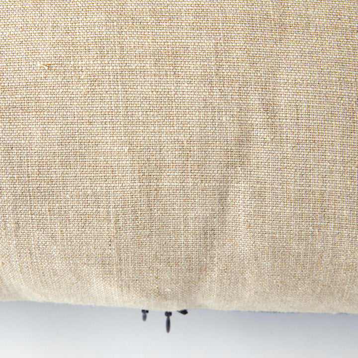 Vintage Japanese Indigo and Tan Stripe Pillow
