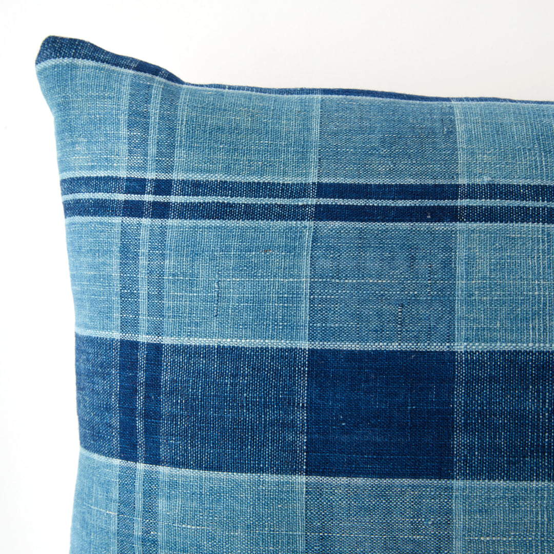 Vintage Japanese Plaid Cotton Pillow