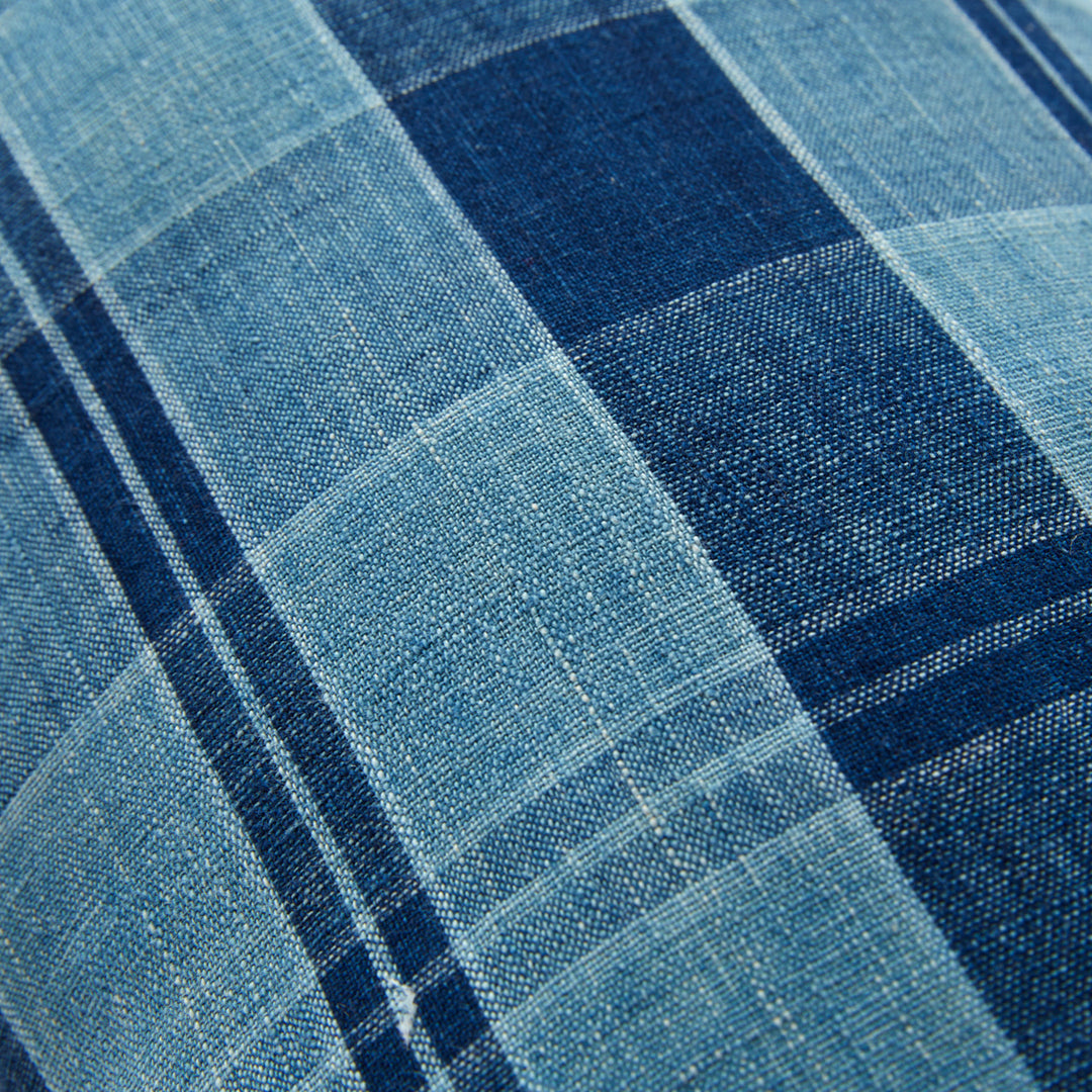 Vintage Japanese Plaid Cotton Pillow