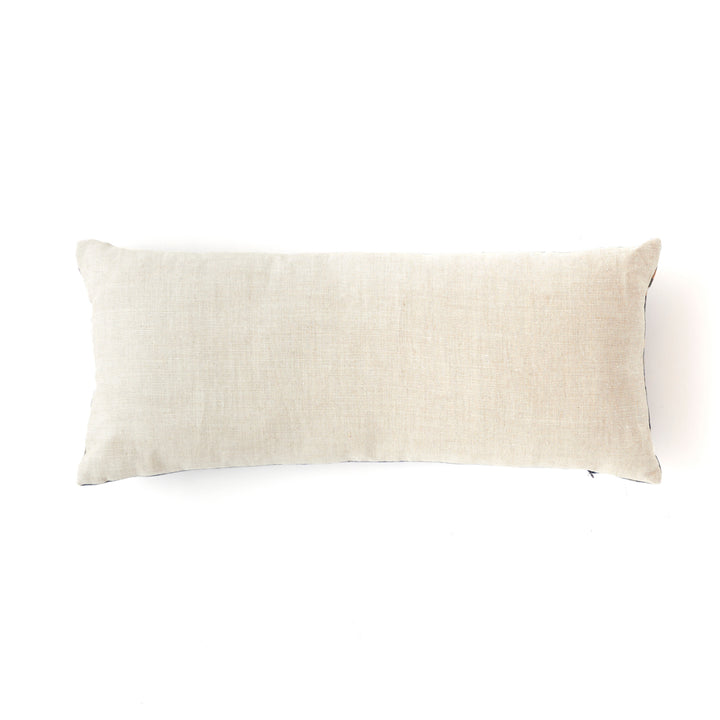 Vintage Japanese Indigo and Tan Plaid Pillow