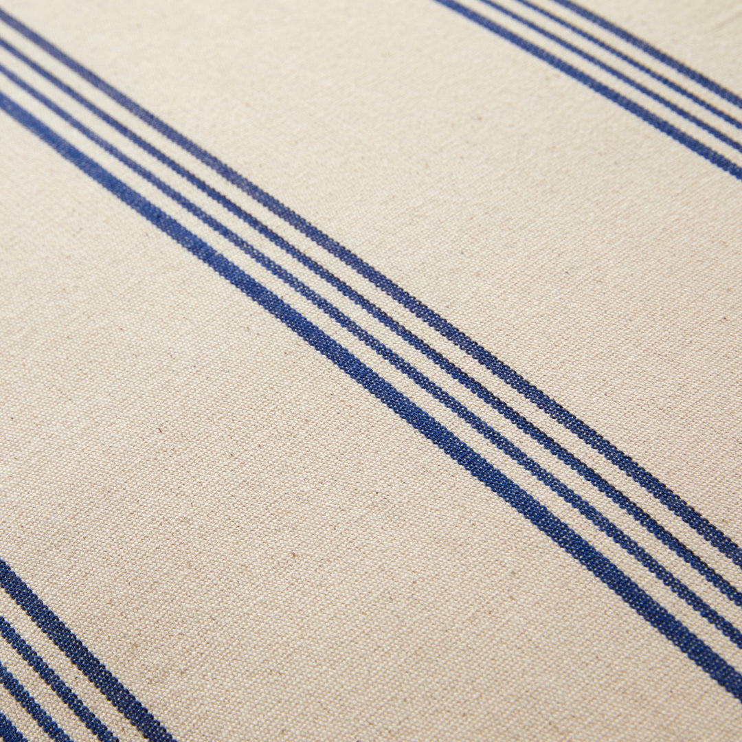 Medium Blue and White Stripe Pillow by Tensira
