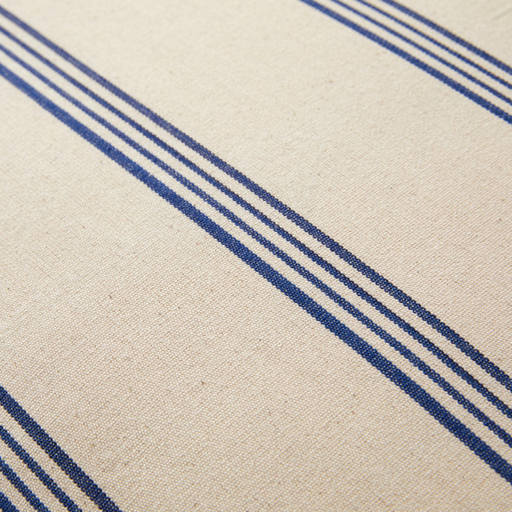 Medium Blue and White Stripe Pillow by Tensira