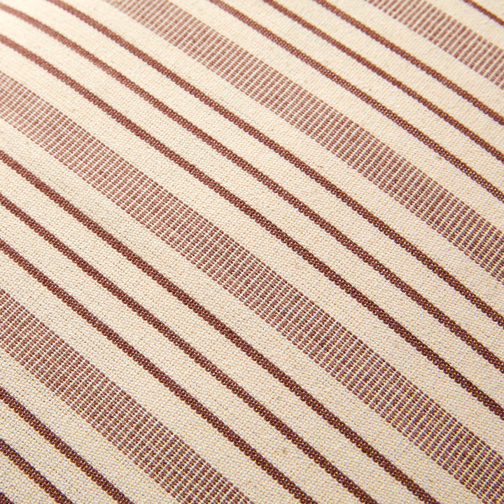 Medium Brown and White Stripe Pillow by Tensira