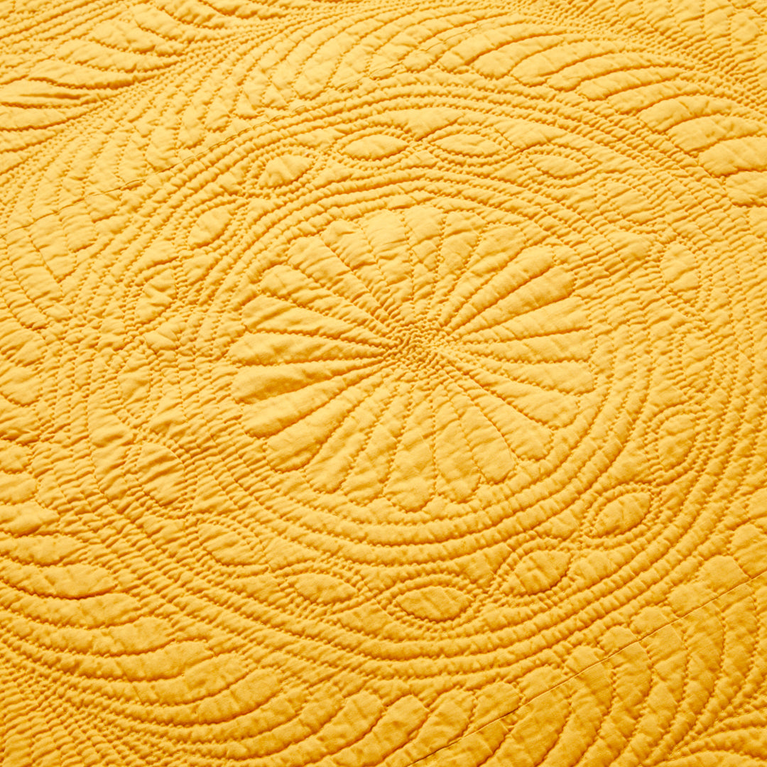 Vintage Marigold Matelassé Coverlet