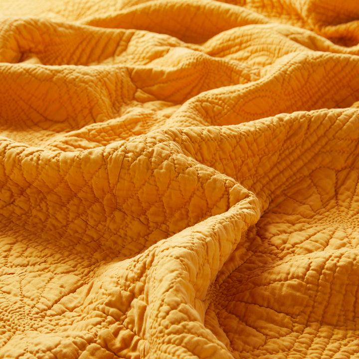 Vintage Marigold Matelassé Coverlet