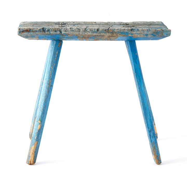 Blue Painted Milking Stool, c. 1880’s