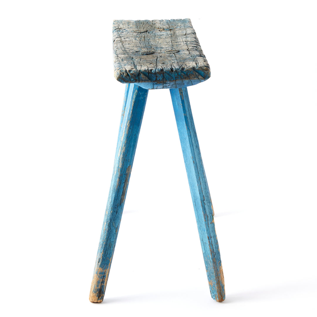 Blue Painted Milking Stool, c. 1880’s